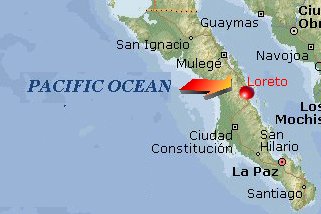 Jose Maria Verdugo's birth city, Loreto, Baja Ca., Mx. (Click to enlarge)